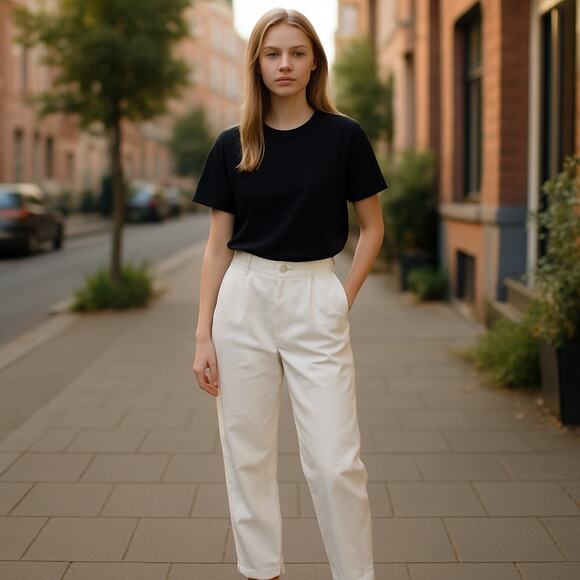 Vintage Tommy Hilfiger White Trousers Size 8 - Picture 1 of 6